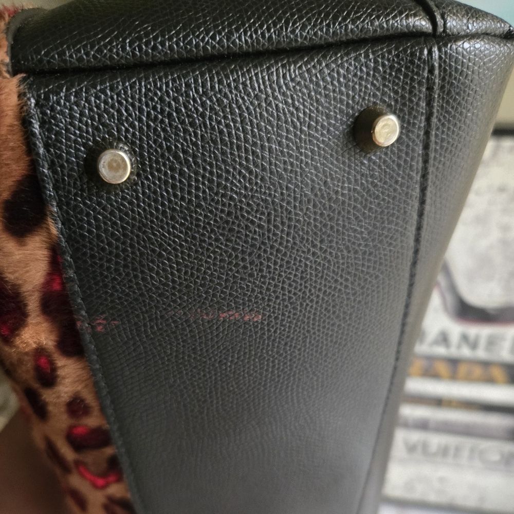 Furla Piper 2Way Harako Animal Print Top Handle Bag VGUC - Picture 6 of 14